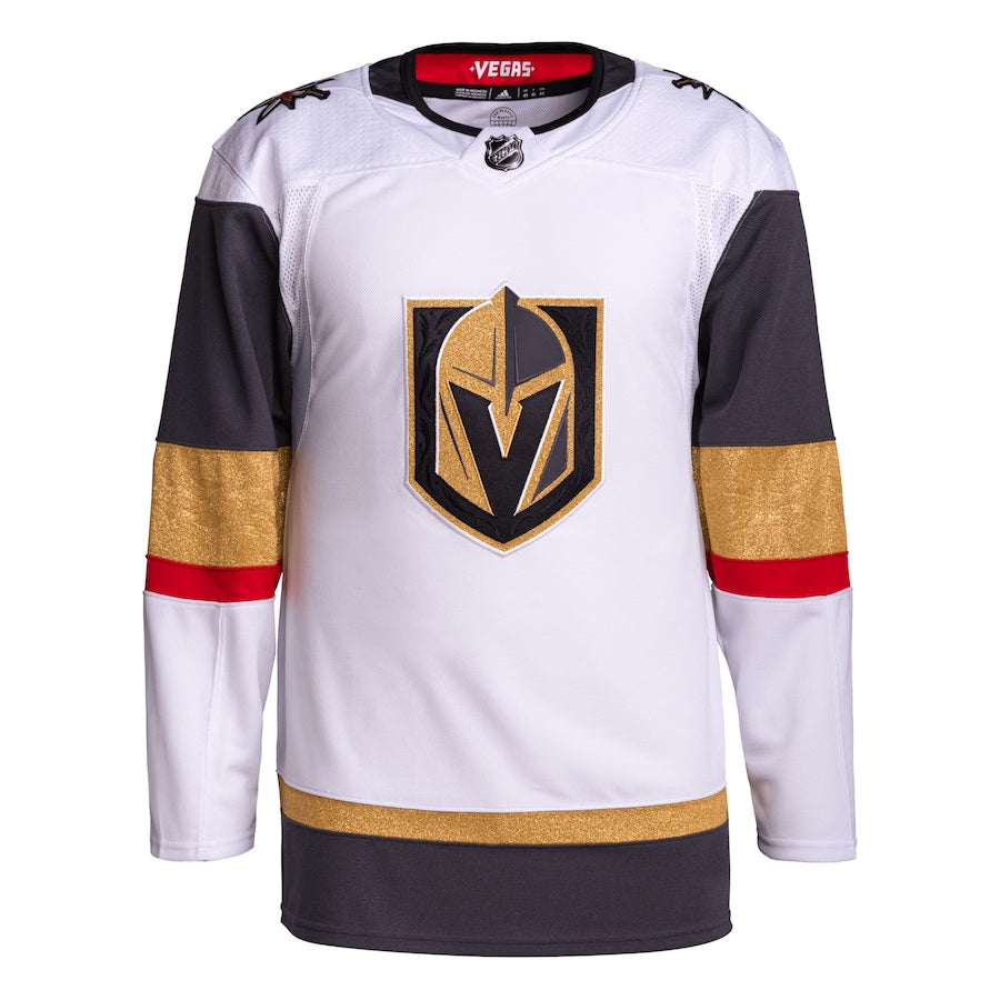 Custom Men's Vegas Golden Knights  White Away Primegreen Jersey