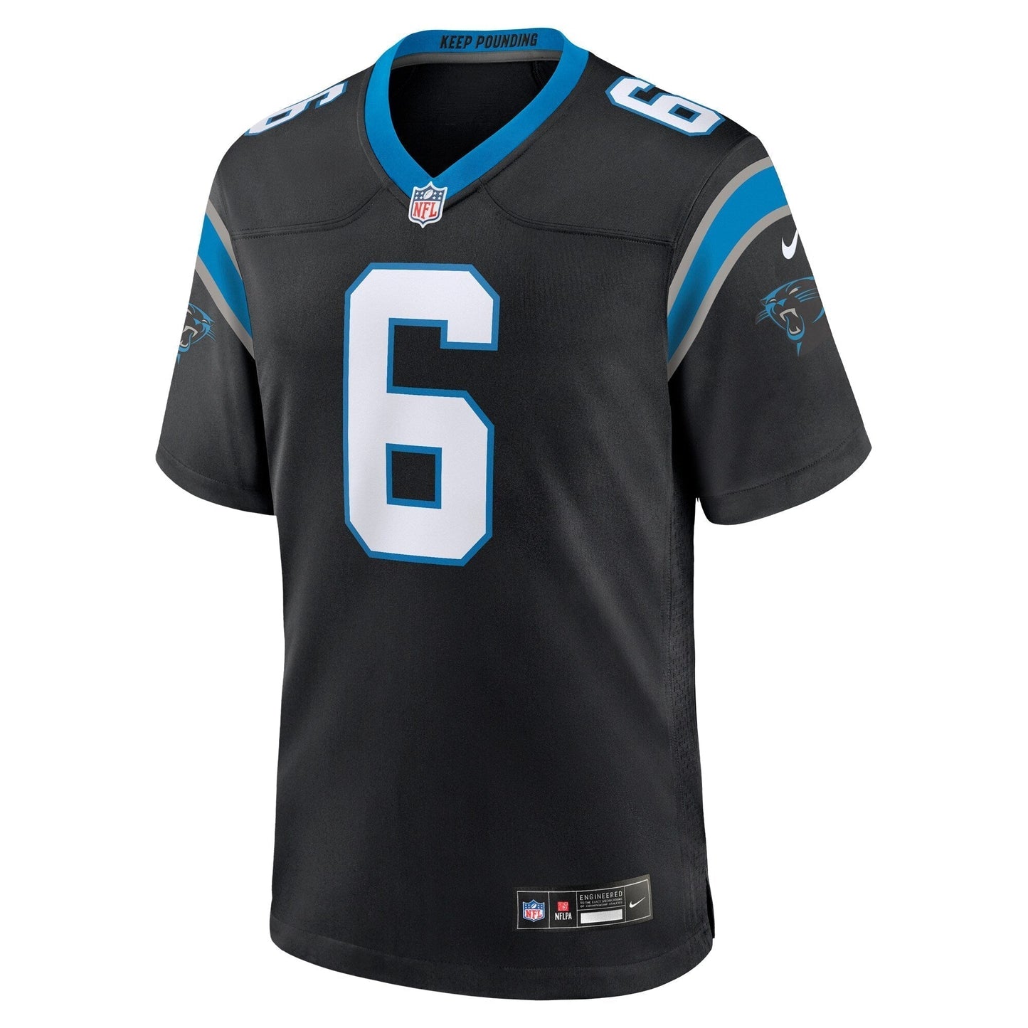 Miles Sanders Carolina Panthers  Game   Jersey - Black