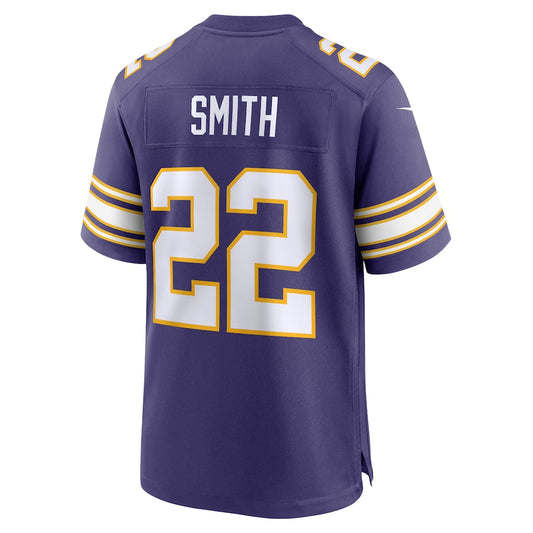 M.Vikings #22 Harrison Smith Purple Classic Player Game Jersey