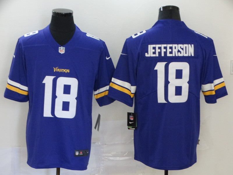 Men's Minnesota Vikings Justin Jefferson Purple Player Game Jersey