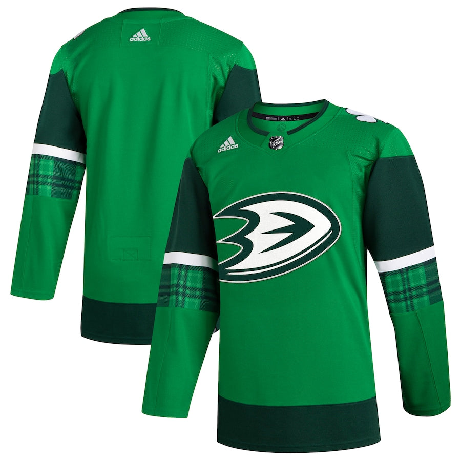 Custom Anaheim Ducks 2023 St. Patrick's Day Primegreen Jersey - Kelly Green
