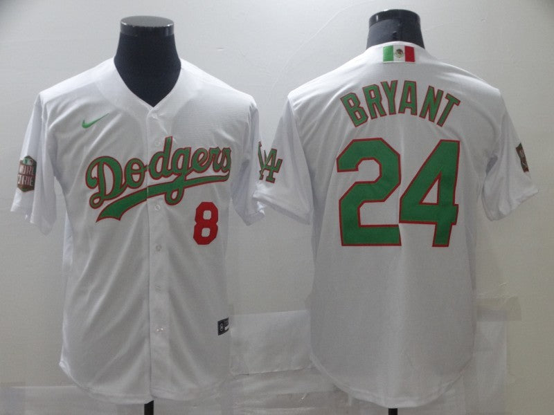 Men's Los Angeles Dodgers Kris Bryant -24 White Authentic Game Jersey