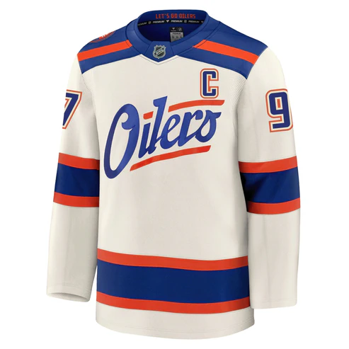 Connor McDavid Detroit Edmonton Oilers Centennial Fanatics 100th Anniversary Jersey