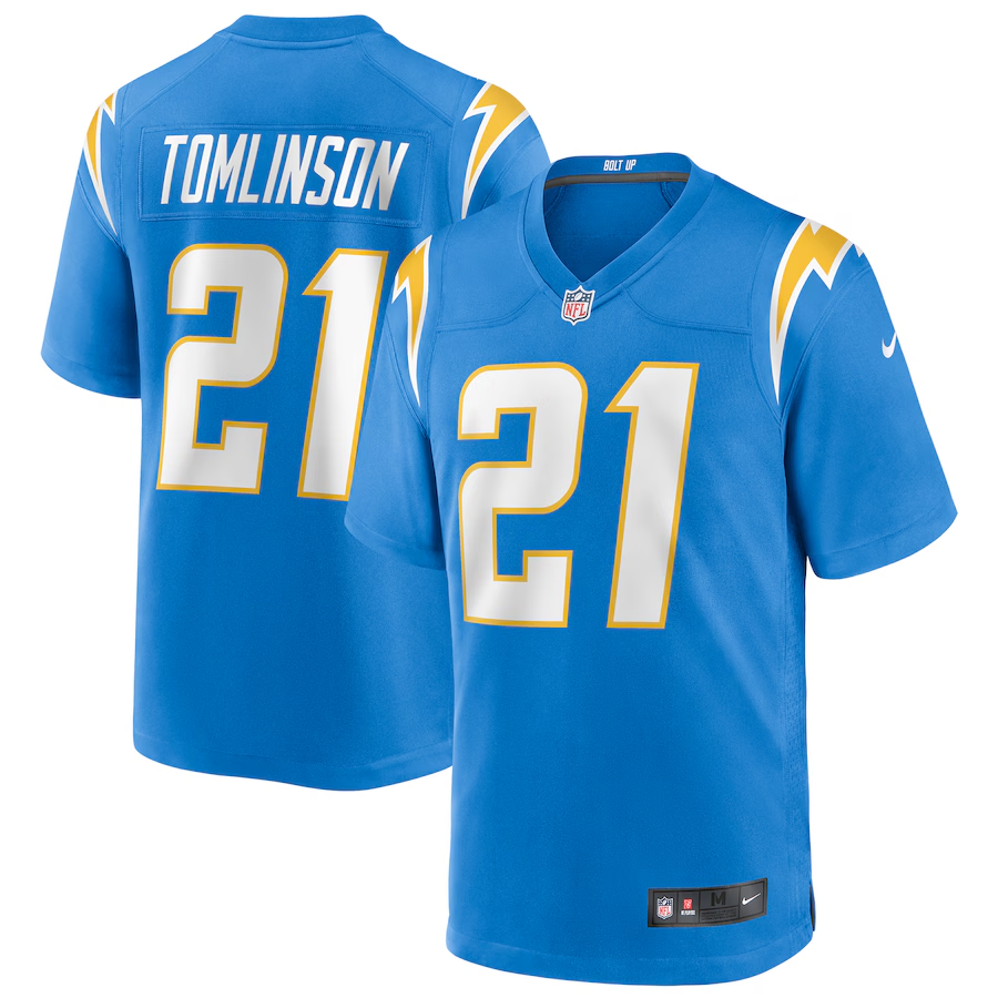 Los Angeles Chargers LaDainian Tomlinson  Powder Blue Game Retired Player Jersey