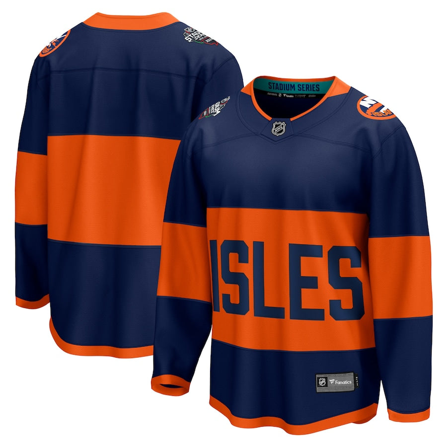 New York Islanders Fanatics Branded 2024 NHL Stadium Series Breakaway Shirt Navy