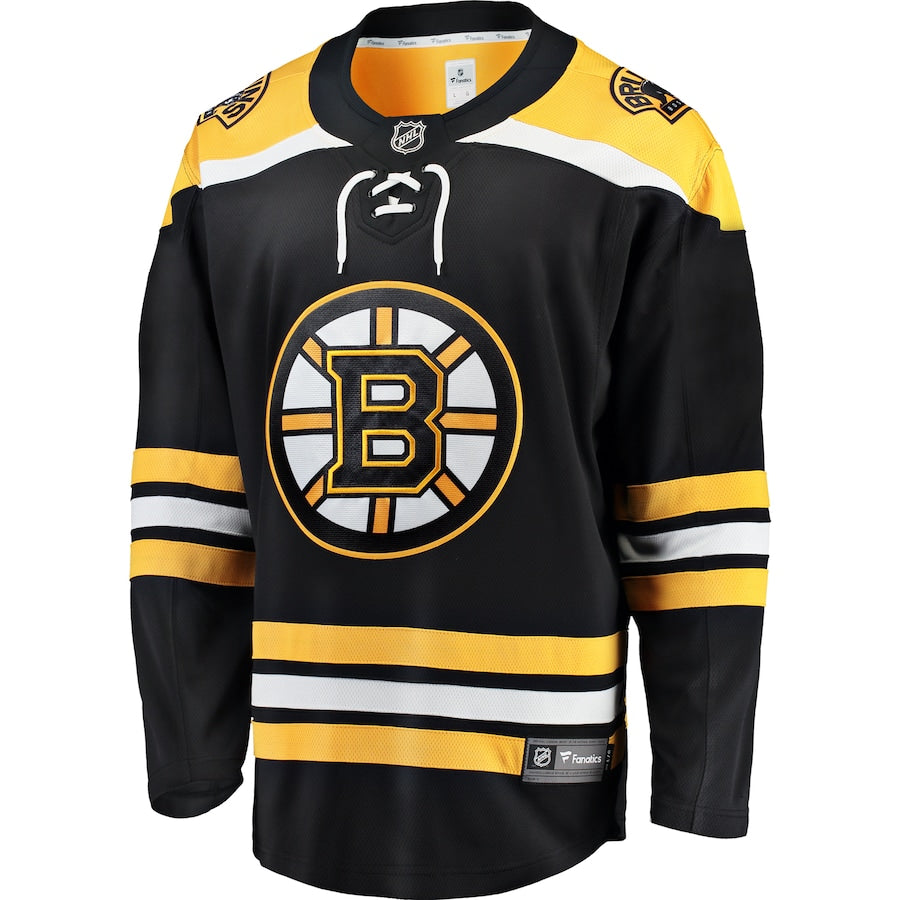 Custom Boston Bruins Breakaway Home Jersey - Black
