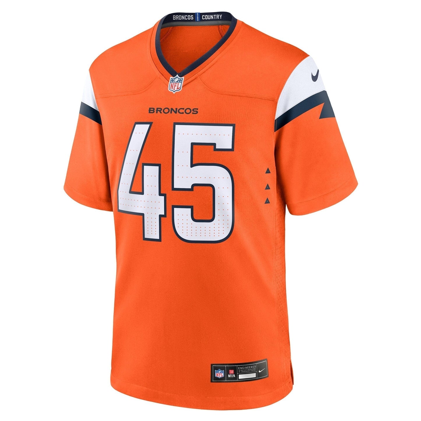 Nate Adkins Denver Broncos  Team Game Jersey -  Orange