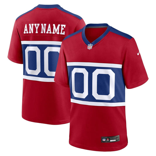 New York Giants  Alternate Game Custom Jersey - Century Red