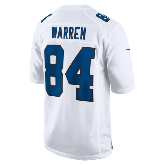 IN.Colts #84 Tyler Warren Tundra White Fashion Game Jersey