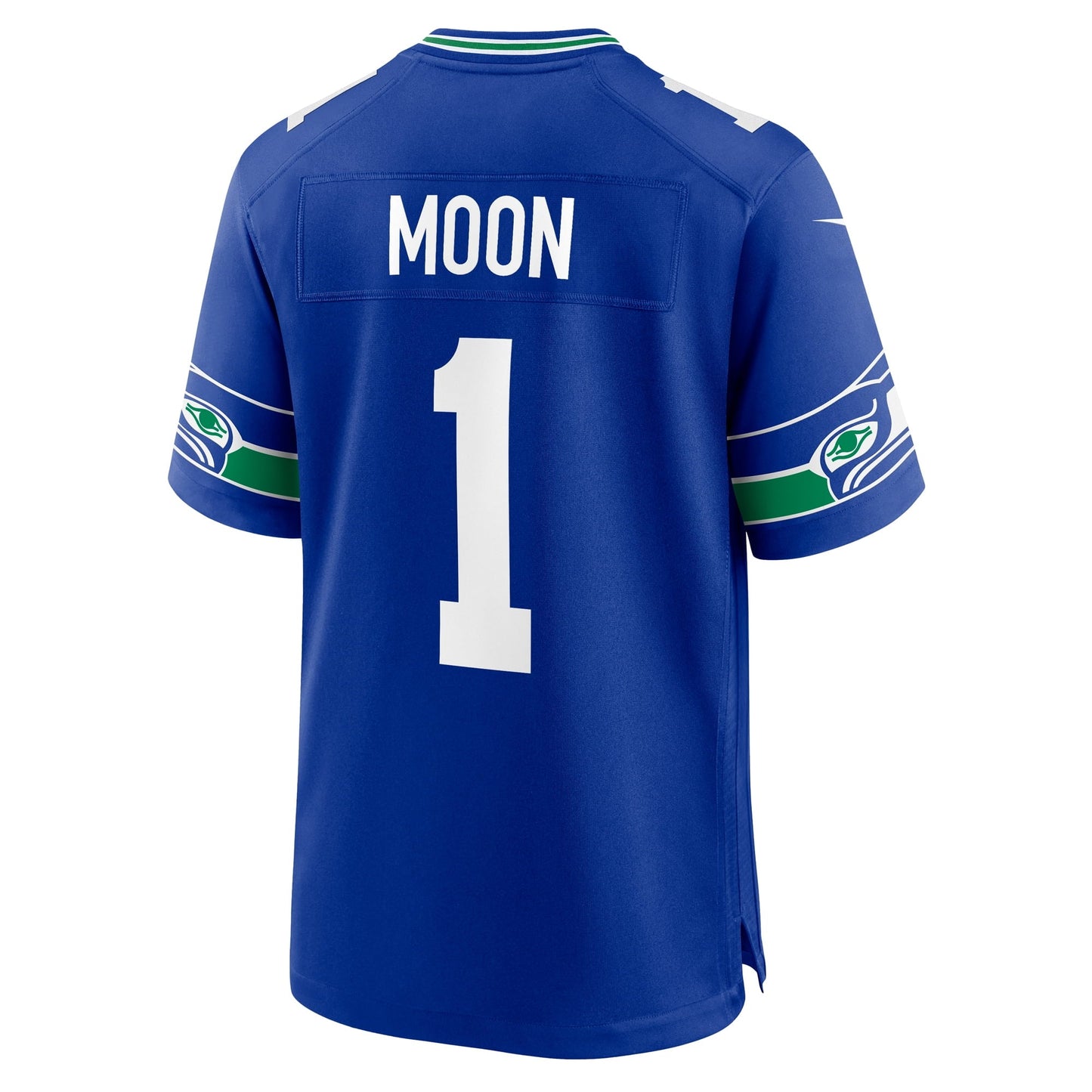 Men's  Warren Moon Royal Seattle Seahawks Retired Player Alternate Game Jersey