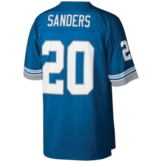 D.Lions #20 Barry Sanders Mitchell & Ness Blue Big & Tall 1996 Retired Player Replica Jersey