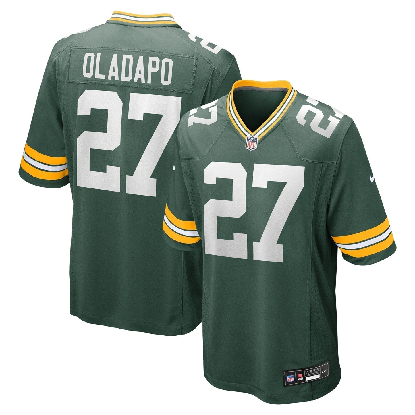Kitan Oladapo Green Bay Packers   Game Jersey -  Green