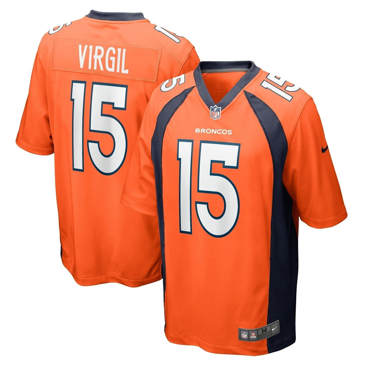 Jalen Virgil Denver Broncos  Game   Jersey - Orange
