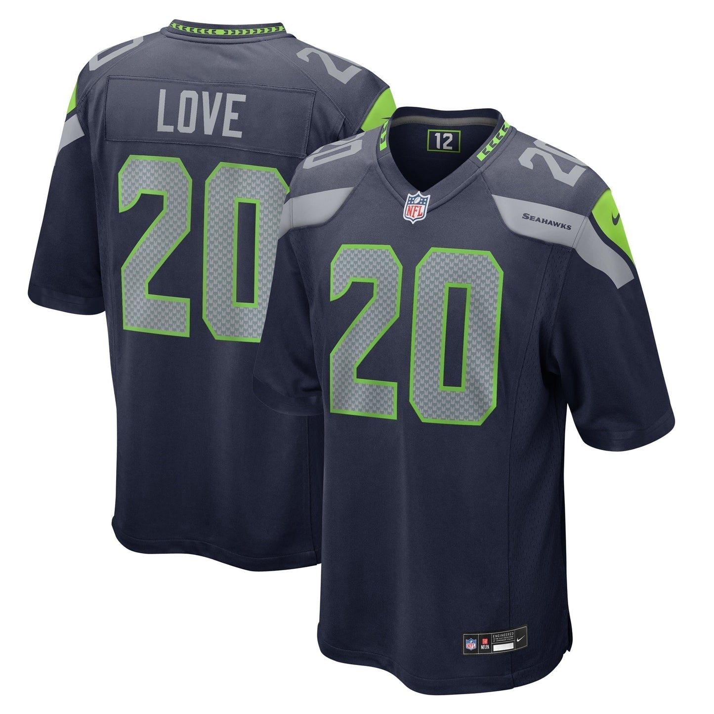 Julian Love Seattle Seahawks   Game Jersey -  College Navy