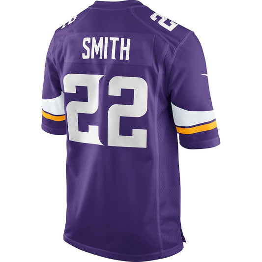 M.Vikings #22 Harrison Smith Purple Game Jersey
