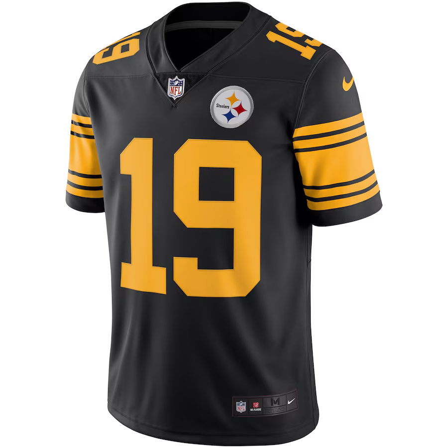 Men's Pittsburgh Steelers JuJu Smith-Schuster  Black Vapor Untouchable Color Rush Limited Player Jersey