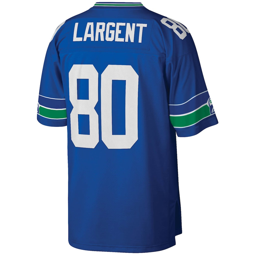 S.Seahawks #80 Steve Largent Mitchell & Ness Royal Legacy Replica Jersey