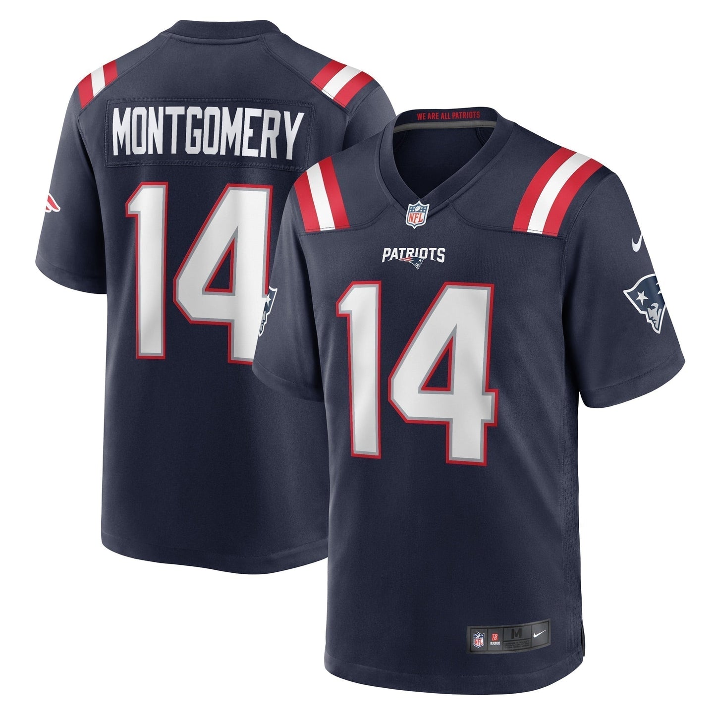 Ty Montgomery New England Patriots    Game Jersey - Navy