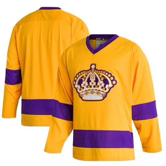 Custom Los Angeles Kings Team Classics Blank Jersey - Gold
