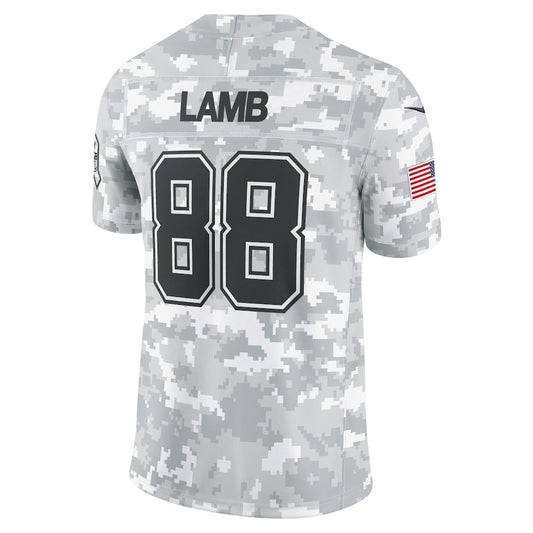 D.Cowboys #88 CeeDee Lamb Arctic Camo 2024 Salute to Service Limited Jersey