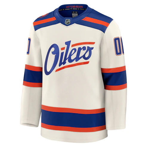 Custom Detroit Edmonton Oilers Centennial Fanatics 100th Anniversary Jersey