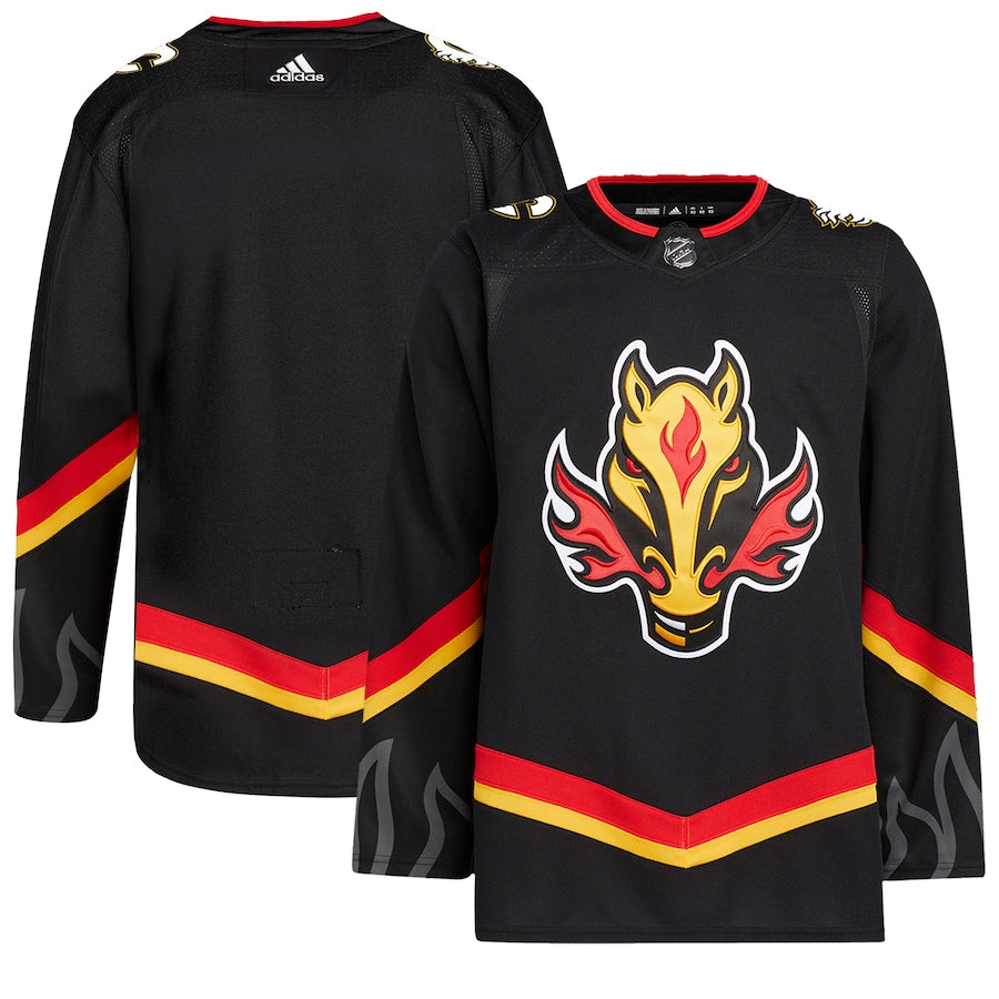 Custom Calgary Flames Alternate Primegreen Jersey - Black