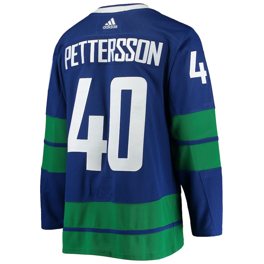 Men's Vancouver Canucks Elias Pettersson  Blue 2020/21 Authentic Alternate Player Jersey