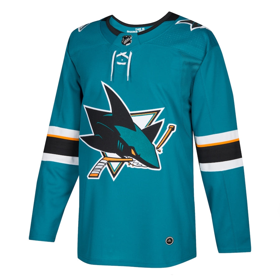 Men's San Jose Sharks  Teal Home Authentic Blank Jersey