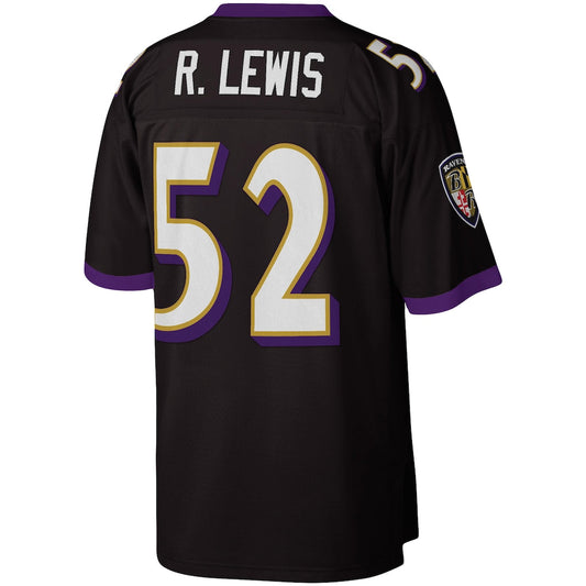 B.Ravens #52 Ray Lewis Mitchell & Ness Black Legacy Replica Jersey