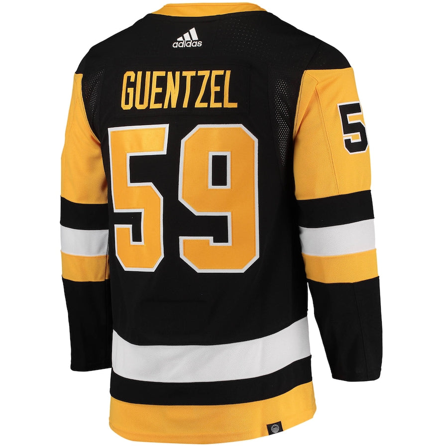 Men's Pittsburgh Penguins Jake Guentzel  Black Home Primegreen Authentic Player Jersey