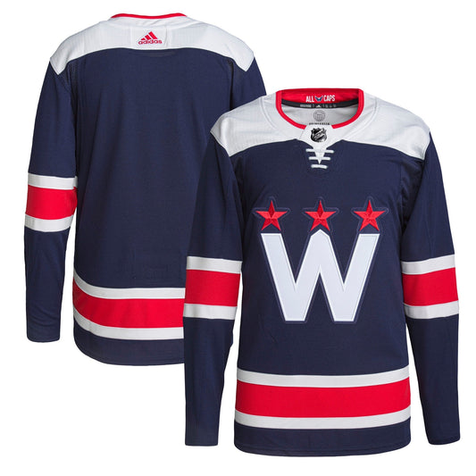 Custom Men's Washington Capitals Navy Jersey