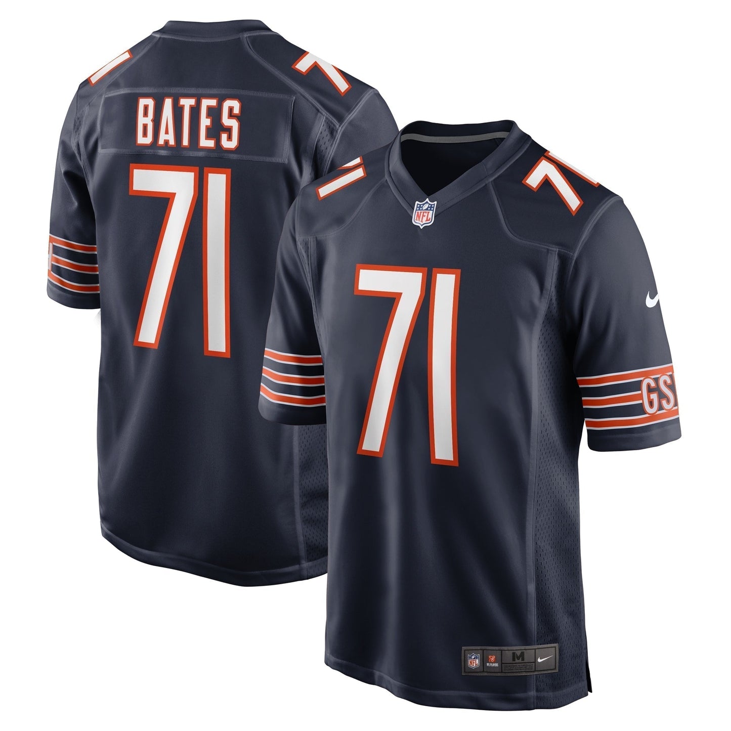 Ryan Bates Chicago Bears   Game Jersey -  Navy