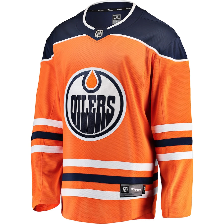 Custom Edmonton Oilers Breakaway Home Jersey - Orange