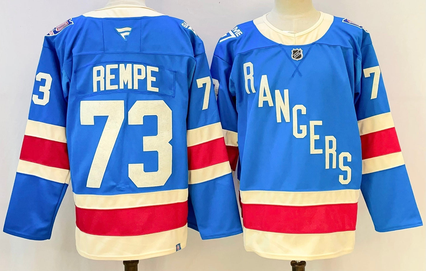 Men's New York Rangers Matt Rempe #73 Fanatics Blue Breakaway Player Jersey