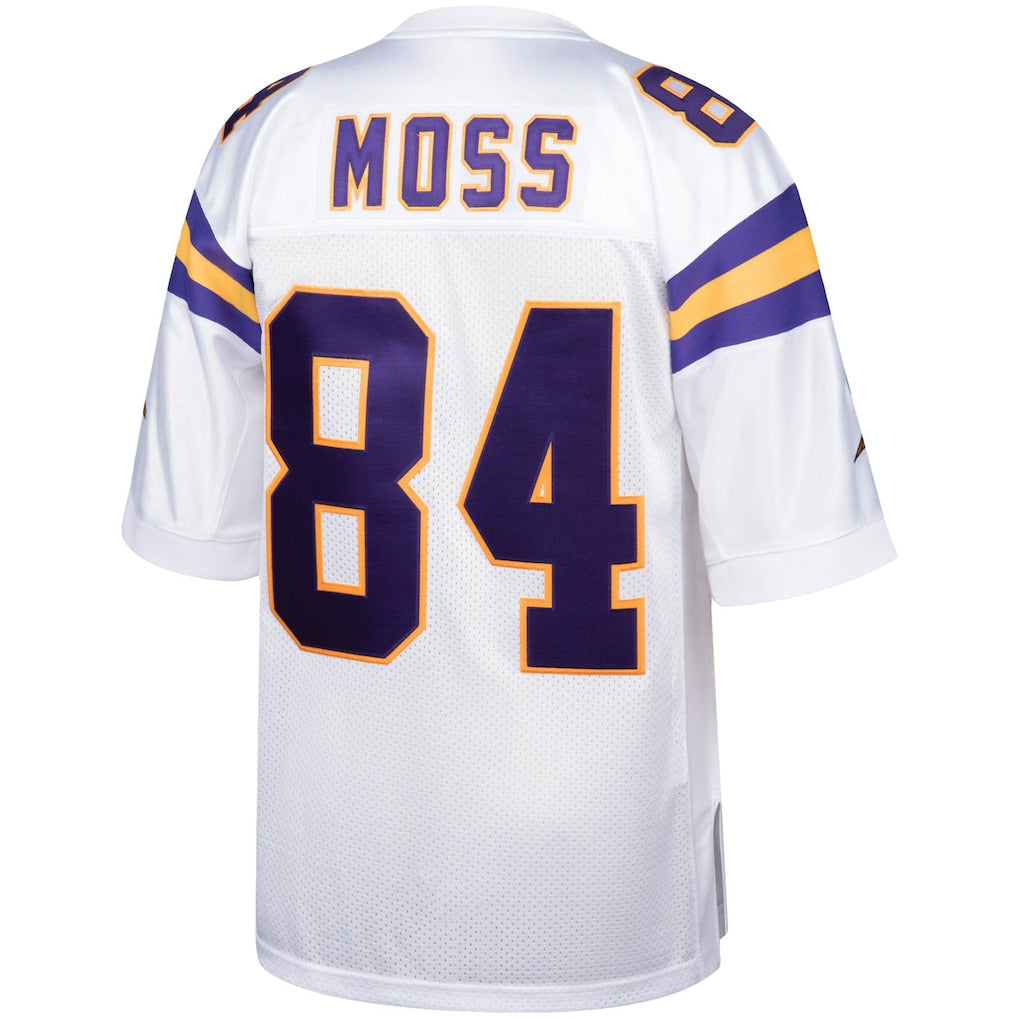 M.Vikings #84 Randy Moss 2000 Mitchell & Ness White Authentic Throwback Retired Player Jersey