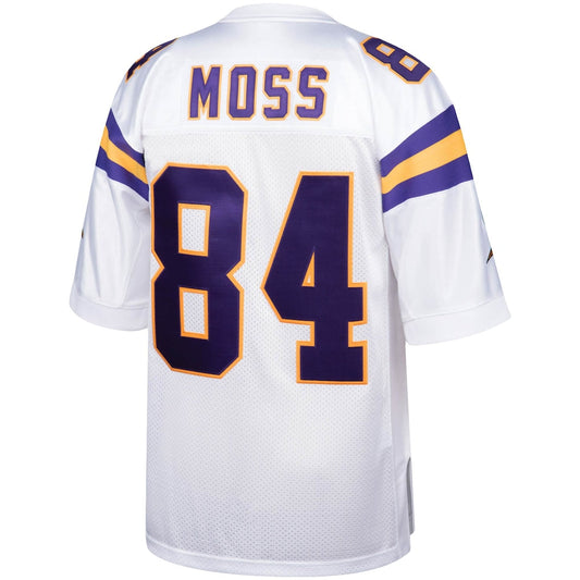 M.Vikings #84 Randy Moss 2000 Mitchell & Ness White Authentic Throwback Retired Player Jersey