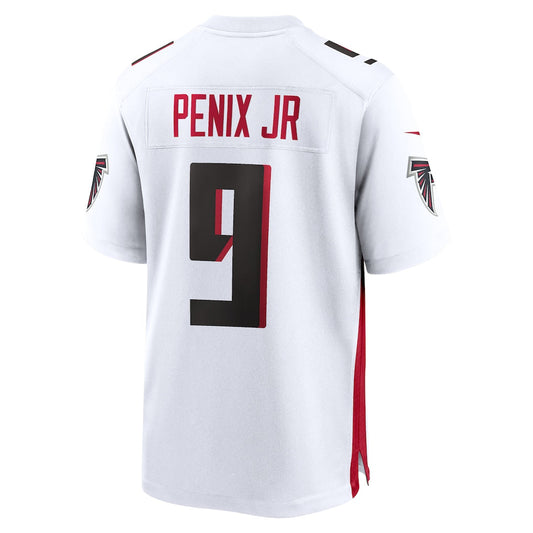 A.Falcons #9 Michael Penix Jr. White Game Jersey