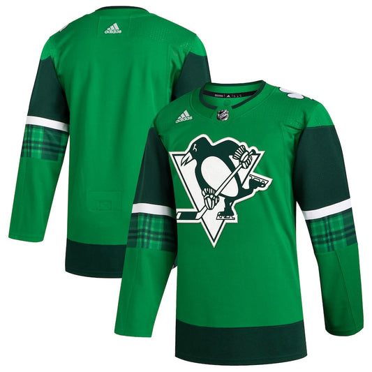 Custom Men's Pittsburgh Penguins  Kelly Green 2023 St. Patrick's Day Primegreen Authentic Jersey