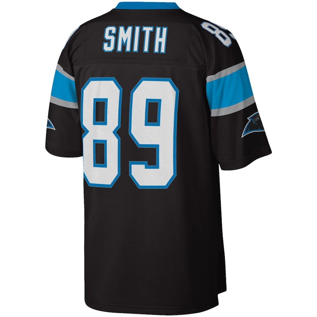 C.Panthers #89 Steve Smith Sr. Mitchell & Ness Black Legacy Replica Jersey