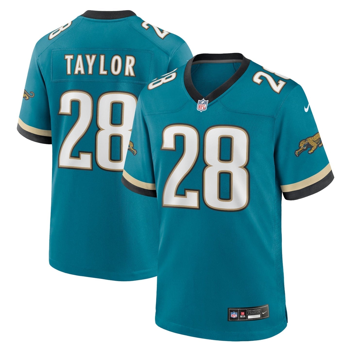 Fred Taylor Jacksonville Jaguars  Prowler Throwback Retired   Game Jersey - Teal