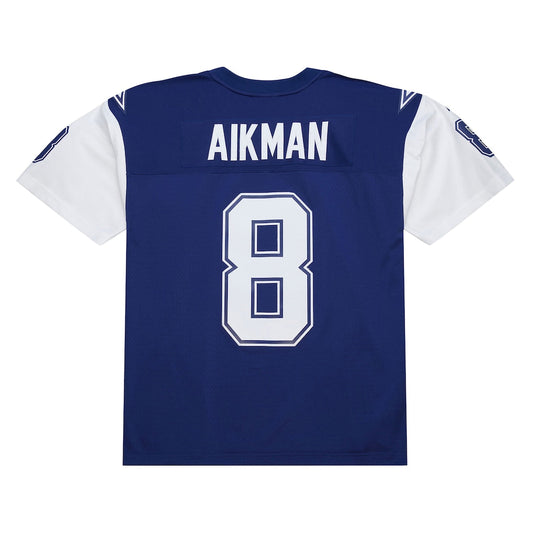 D.Cowboys #8 Troy Aikman Mitchell & Ness Navy 1995 Legacy Replica Jersey