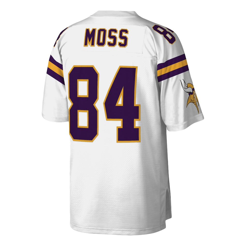 M.Vikings #84 Randy Moss Mitchell & Ness White Legacy Replica Jersey