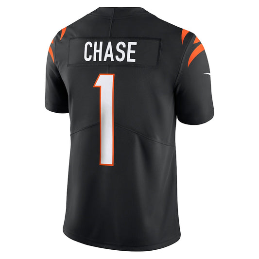 C.Bengals #1 Ja'Marr Chase Black Vapor Untouchable Limited Jersey