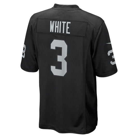 LV.Raiders #3 Zamir White Black Team Game Jersey