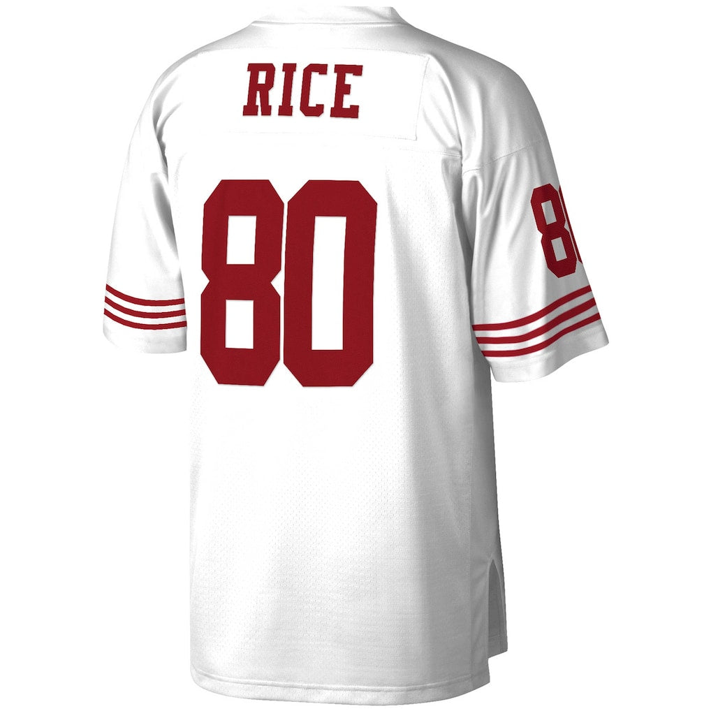 SF.49ers #80 Jerry Rice Mitchell & Ness White Legacy Replica Jersey