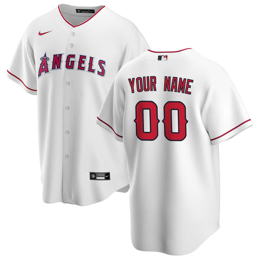 Custom Los Angeles Angels  Home Jersey - White