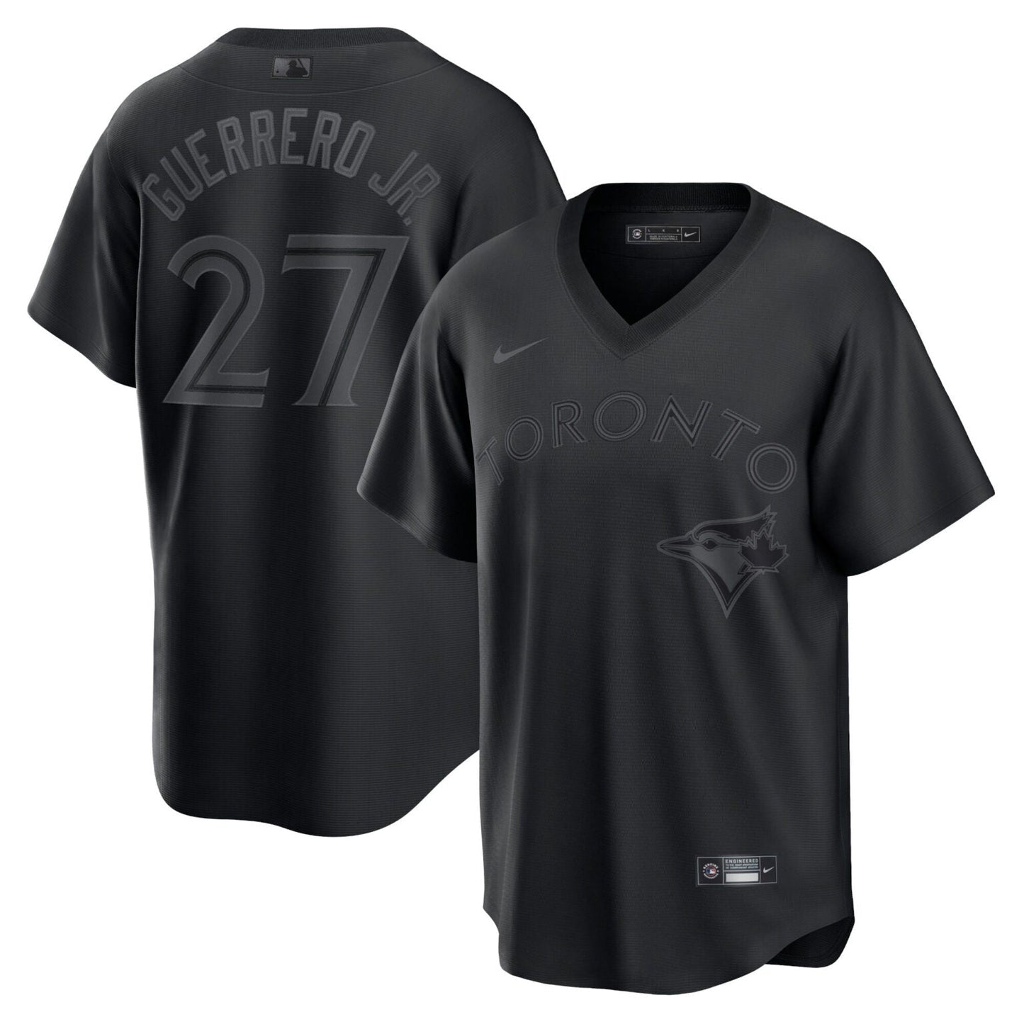 Vladimir Guerrero Jr Toronto Blue Jays Pitch Black Jersey  Black